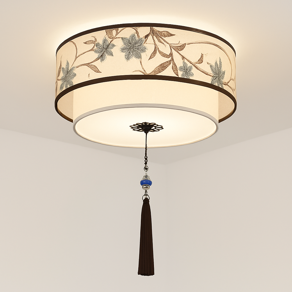 Plafonnier — Chinois plafonnier chambre ronde Chinoiserie Luminaire Suspendu rétro maison salon étude Luminaire éclairage