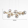 Suspension — De luxe artistique en verre fumé suspension lampe