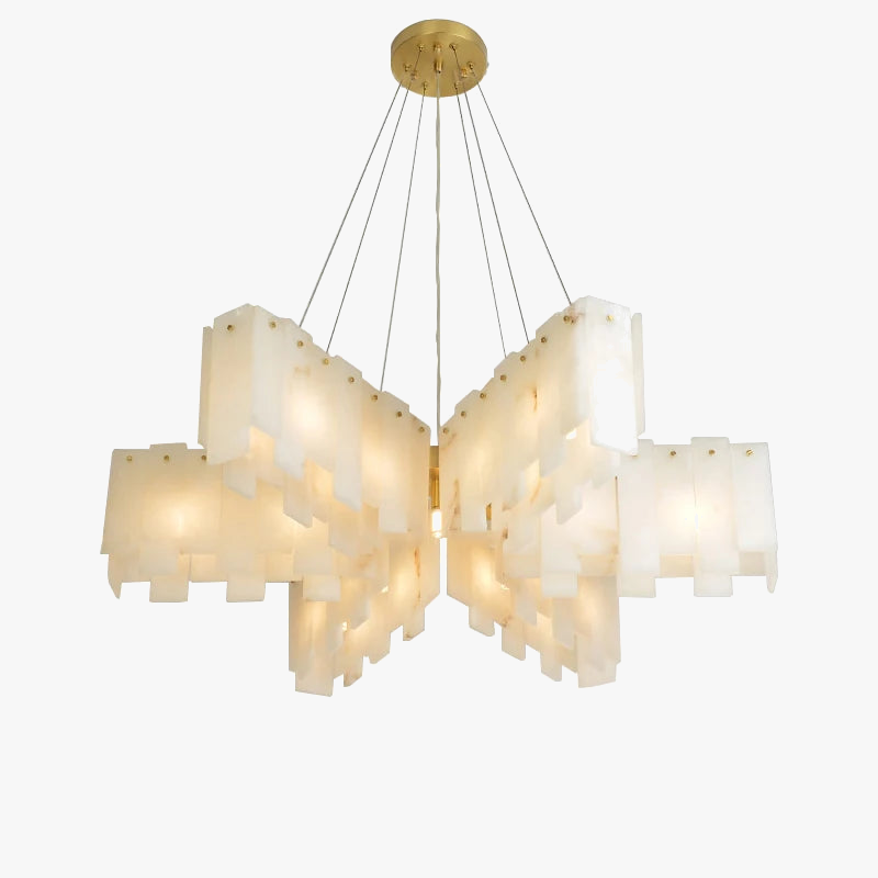 Lustre — Design moderne en marbre naturel espagnol LED