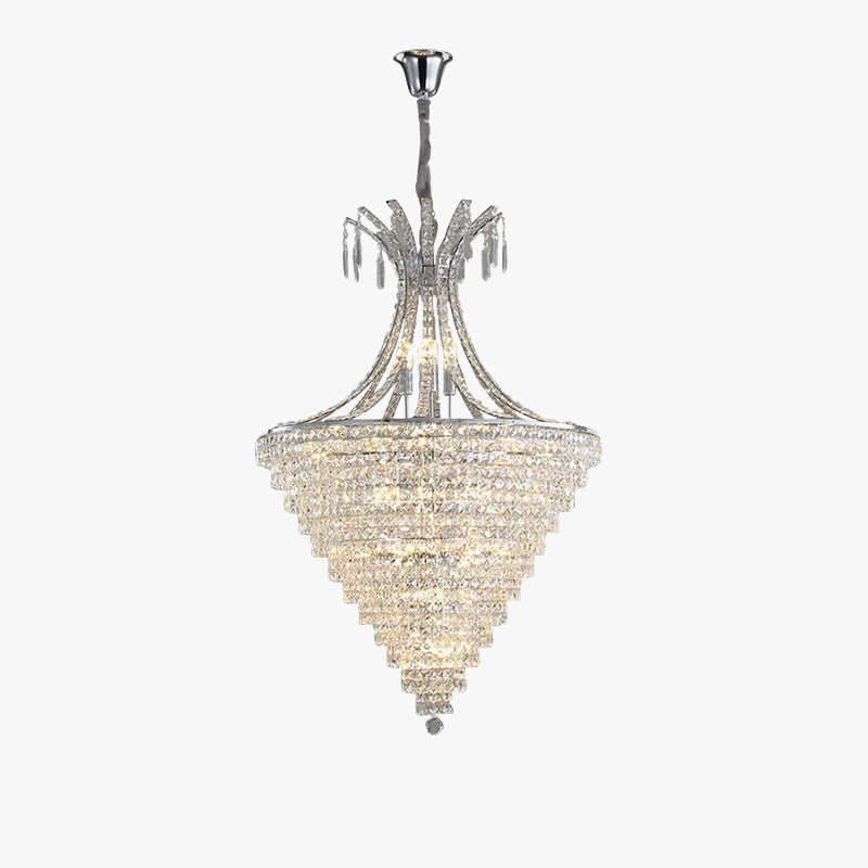 Lustre — En cristal chrome pour éclairage intérieur élégant