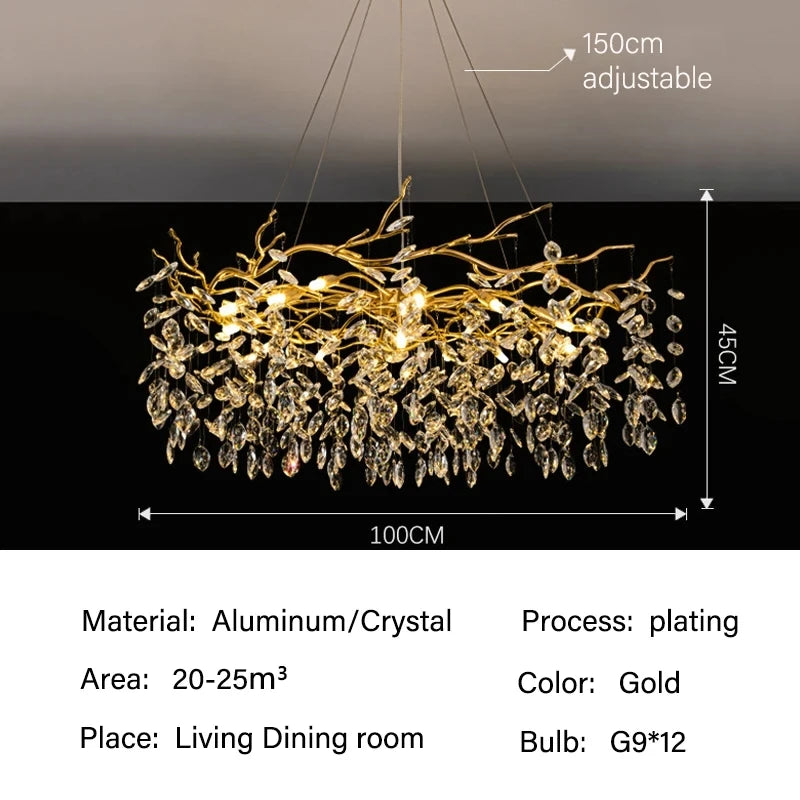 Lustre — En cristal de luxe pour décoration intérieure élégante