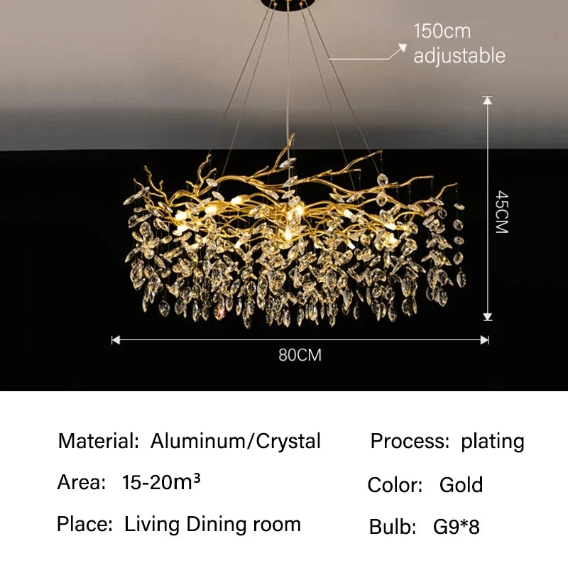 Lustre — En cristal de luxe pour décoration intérieure élégante