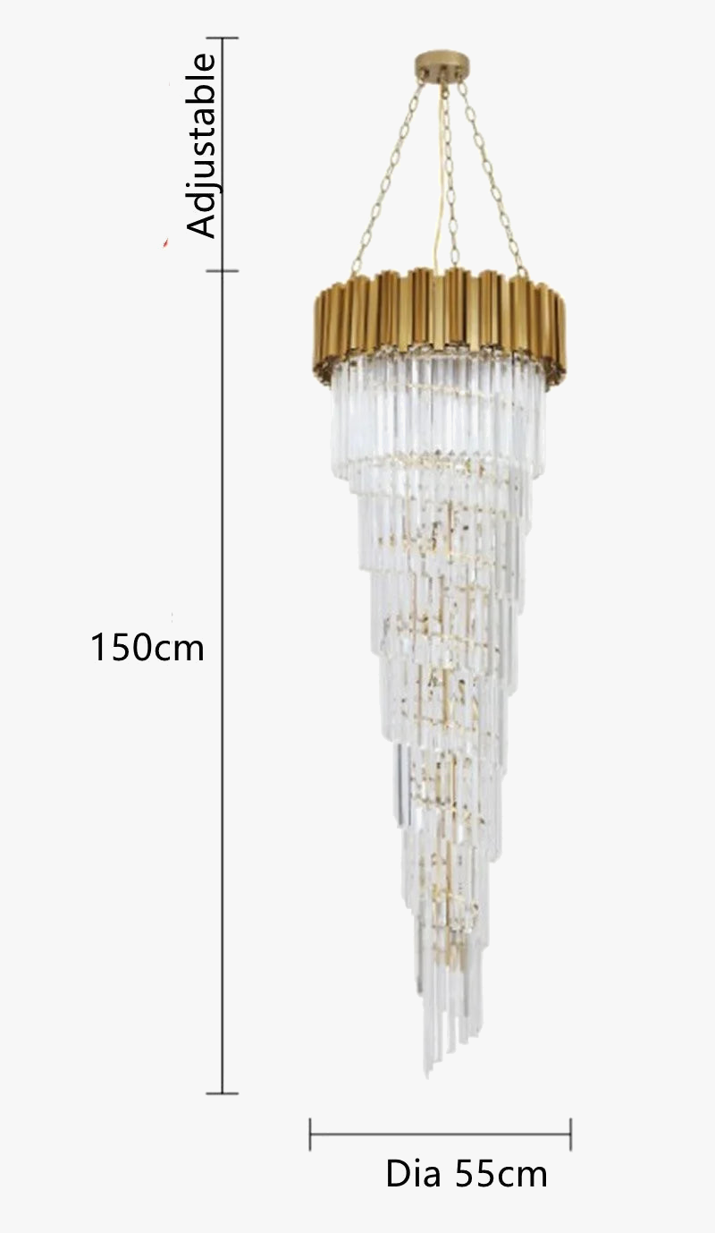 Lustre — En cristal de luxe pour décoration intérieure élégante