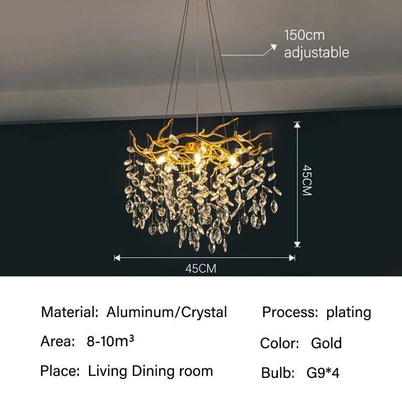 Lustre — En cristal de luxe pour décoration intérieure élégante