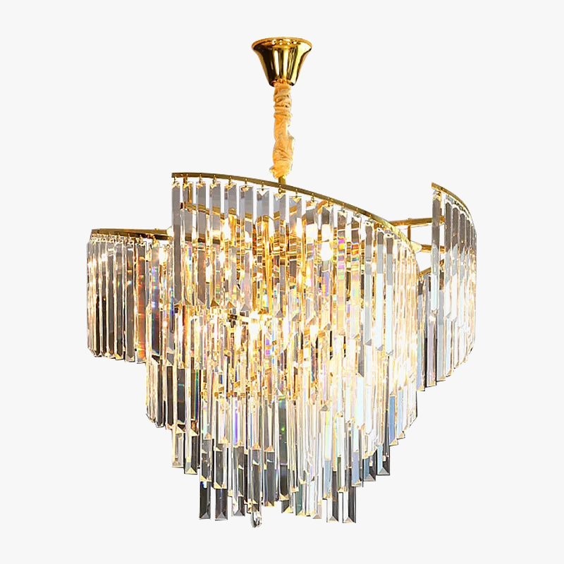 Lustre — En cristal de luxe spirale postmoderne décoratif