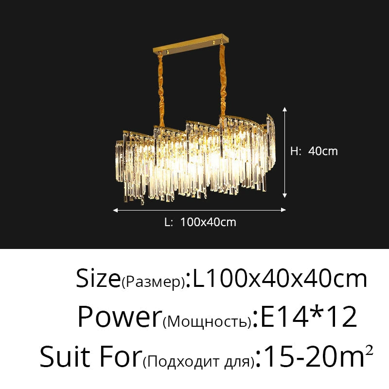 Lustre — En cristal de luxe spirale postmoderne décoratif