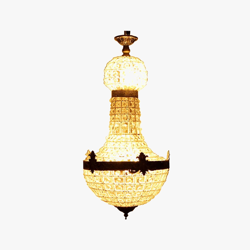 Lustre — En cristal européen 6 lumières pour intérieur élégant