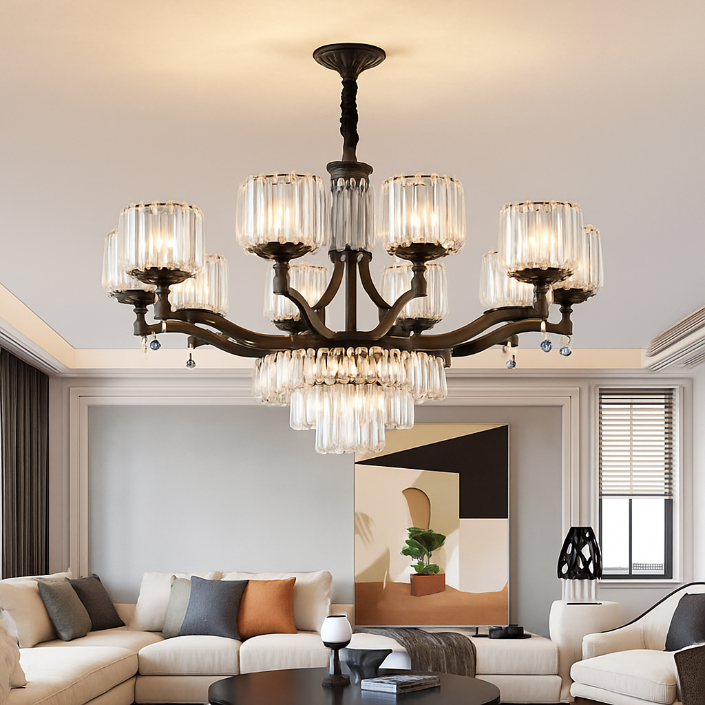 Lustre — En cristal moderne pour éclairage intérieur élégant
