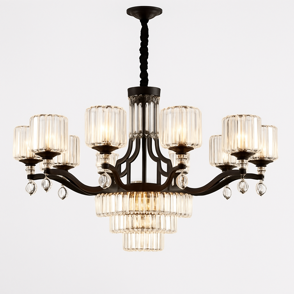 Lustre — En cristal moderne pour éclairage intérieur élégant