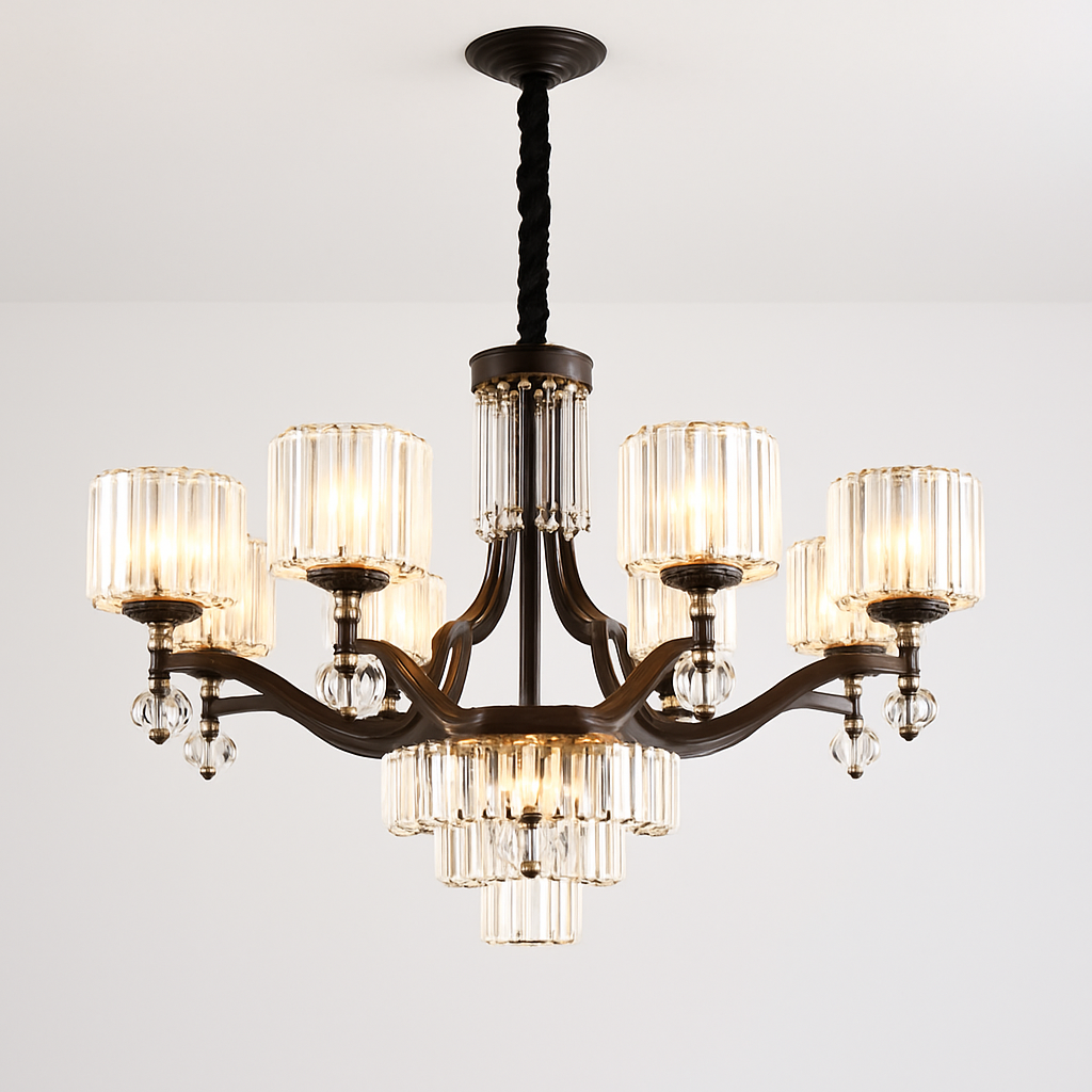 Lustre — En cristal moderne pour éclairage intérieur élégant