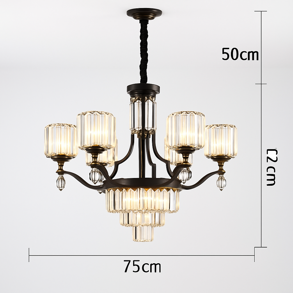 Lustre — En cristal moderne pour éclairage intérieur élégant