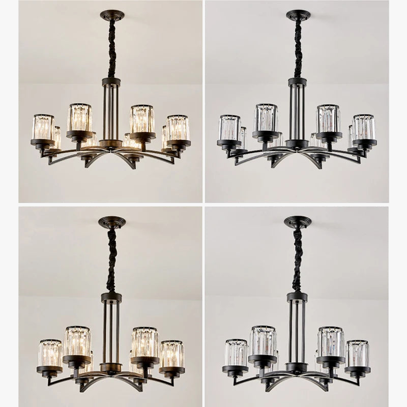 Lustre — En cristal rétro américain design chic pour décoration intérieure