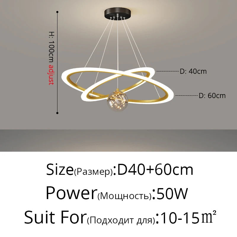Lustre — En verre étoilé design moderne pour éclairage intérieur