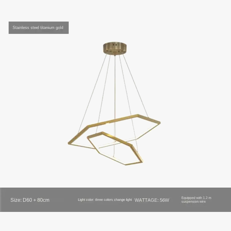 Suspension — Hexagone LED simple moderne luxe suspension