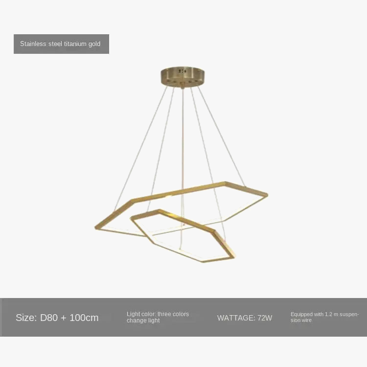 Suspension — Hexagone LED simple moderne luxe suspension