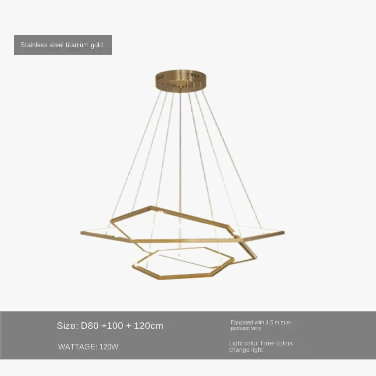 Suspension — Hexagone LED simple moderne luxe suspension
