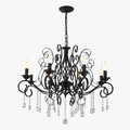 Lustre — Industriel rétro avec cristal pour bar et restaurant