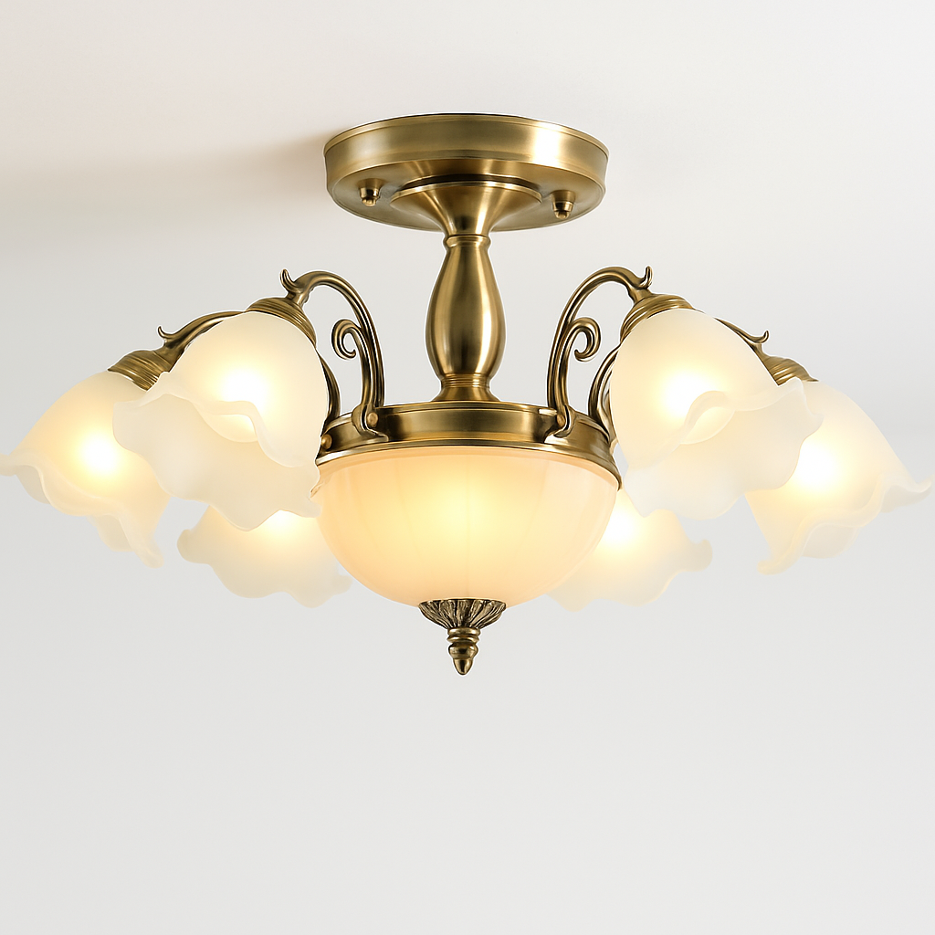 Abat-jour — À LED avec abat-jour en fleurs