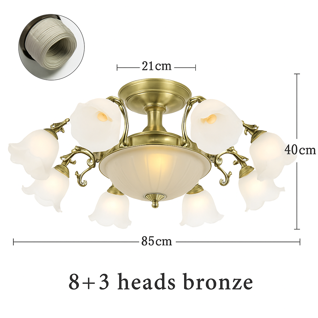 Abat-jour — À LED avec abat-jour en fleurs