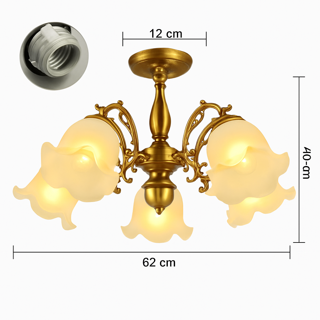 Abat-jour — À LED avec abat-jour en fleurs