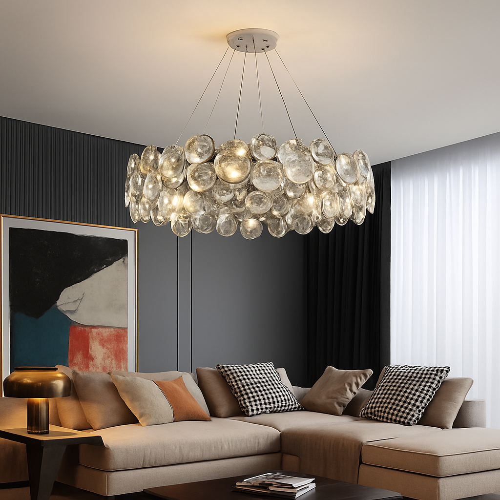 Lustre — LED cristal salon moderne chambre romantique salle manger