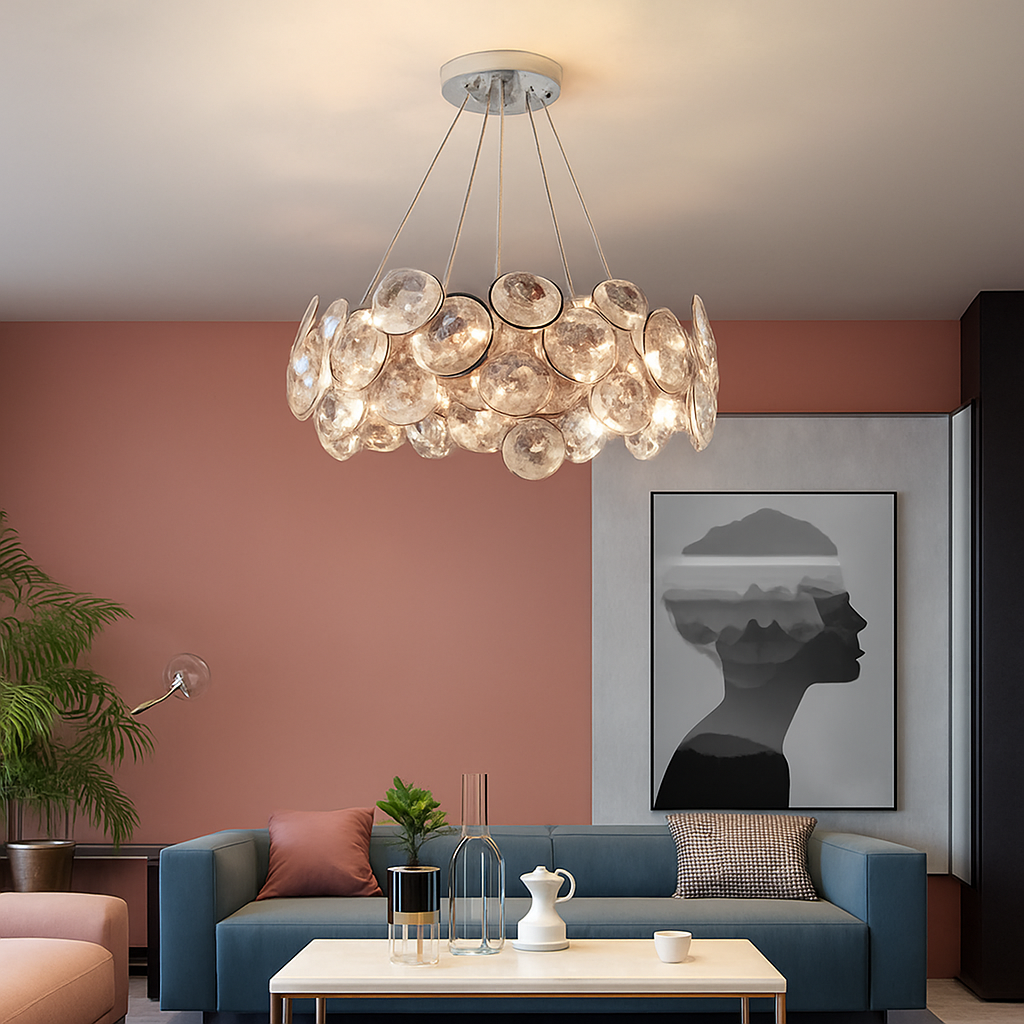 Lustre — LED cristal salon moderne chambre romantique salle manger
