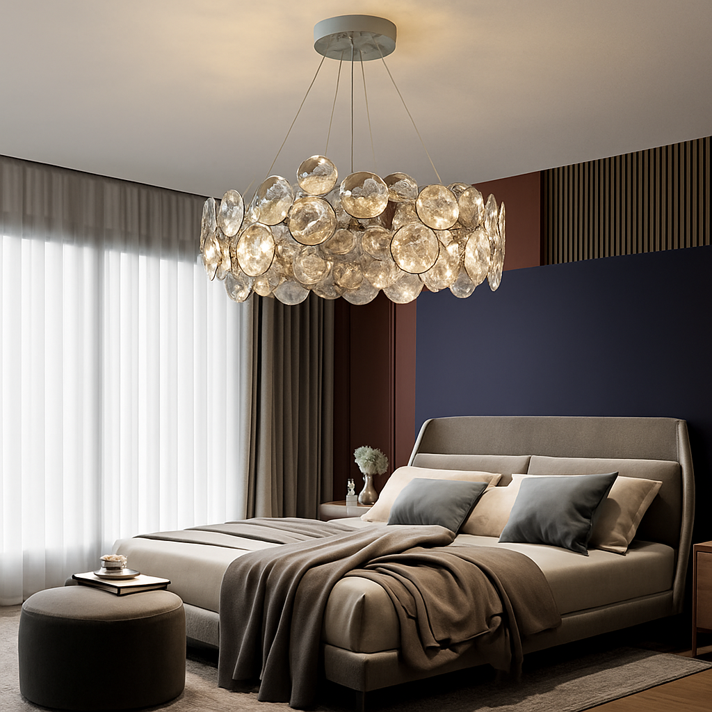 Lustre — LED cristal salon moderne chambre romantique salle manger