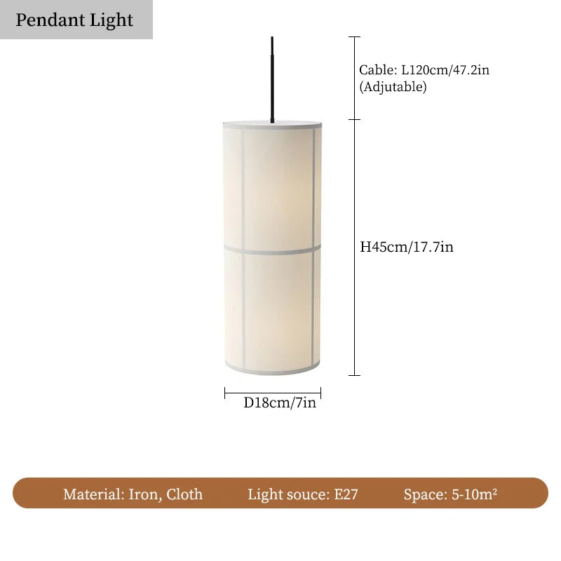 Lustre — À LED en tissu design wabi sabi pour décoration intérieure
