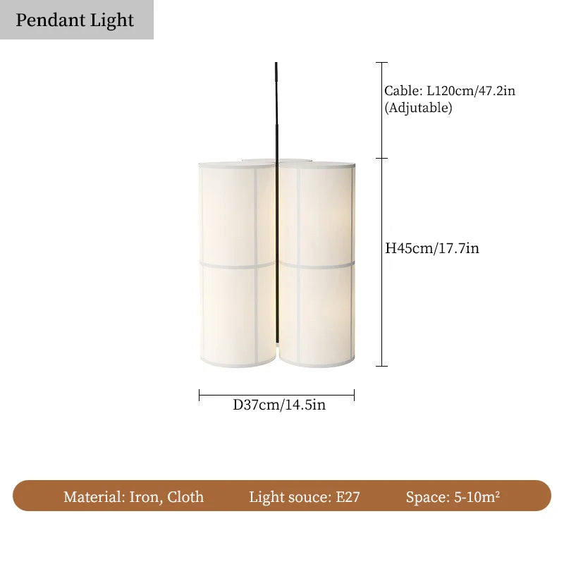 Lustre — À LED en tissu design wabi sabi pour décoration intérieure