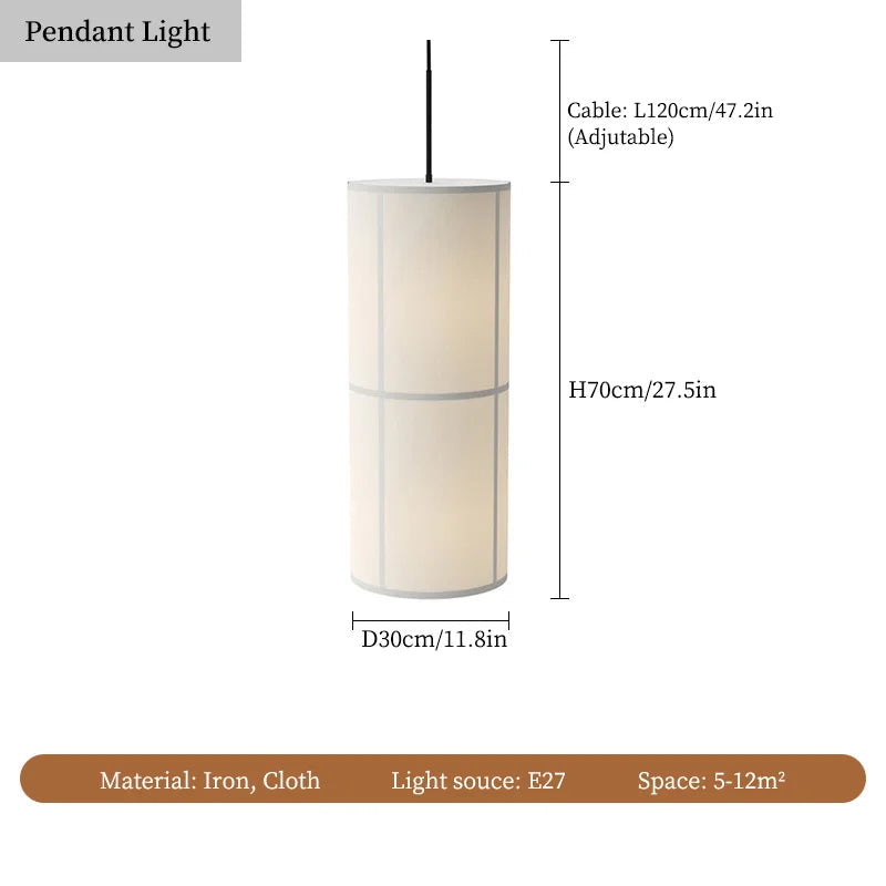 Lustre — À LED en tissu design wabi sabi pour décoration intérieure