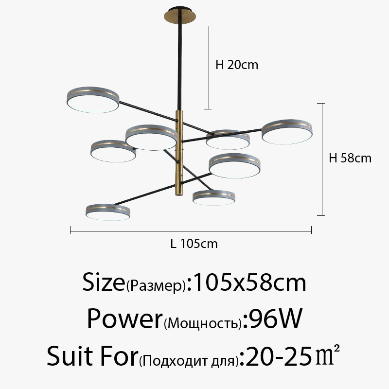 Lustre — LED moderne décoration tuyau érigé éclairage intérieur