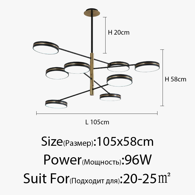 Lustre — LED moderne décoration tuyau érigé éclairage intérieur