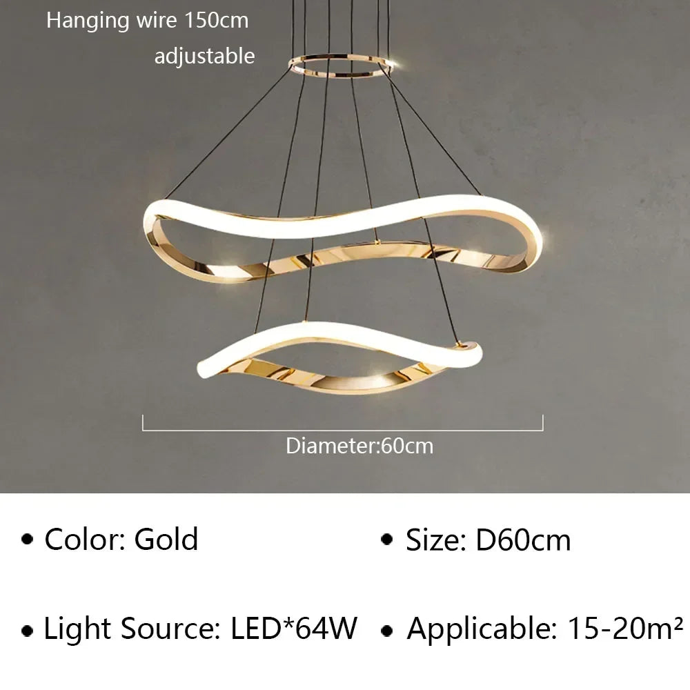 Lustre — LED nordique suspendu décorations de luxe pour maison