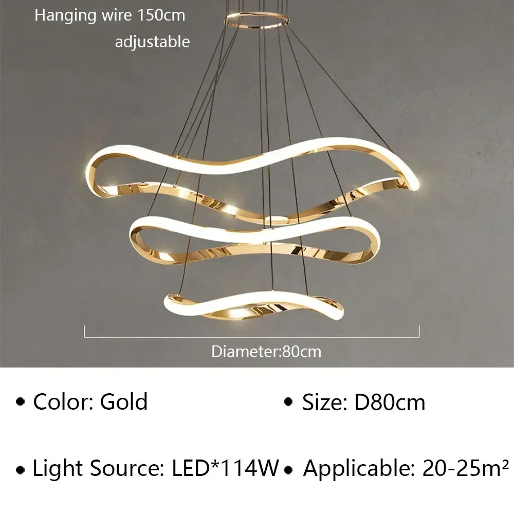 Lustre — LED nordique suspendu décorations de luxe pour maison