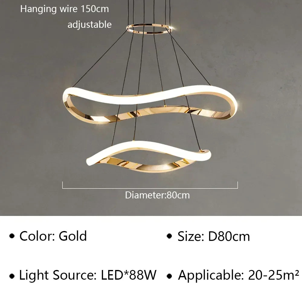 Lustre — LED nordique suspendu décorations de luxe pour maison