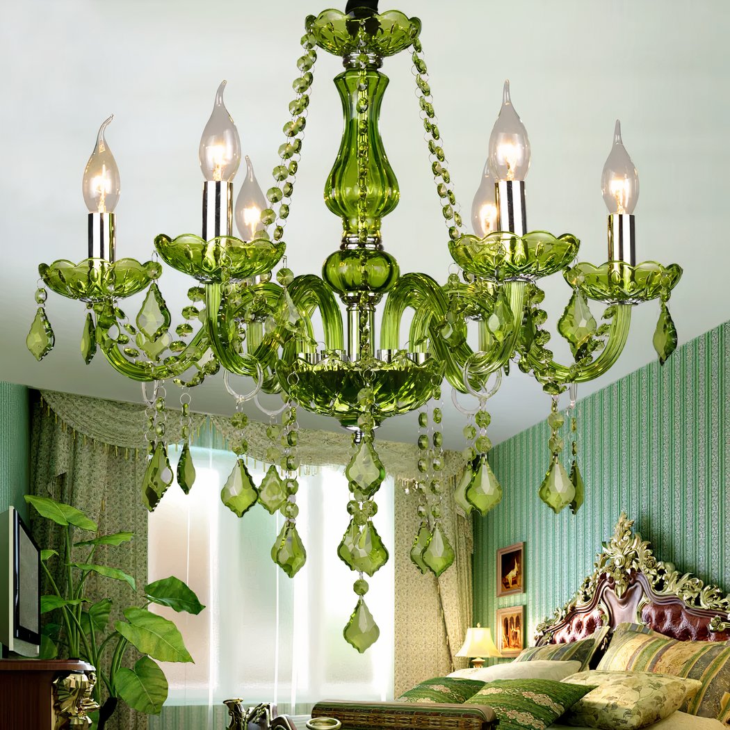 Plafonnier — Majestueux vert style plafonnier vintage