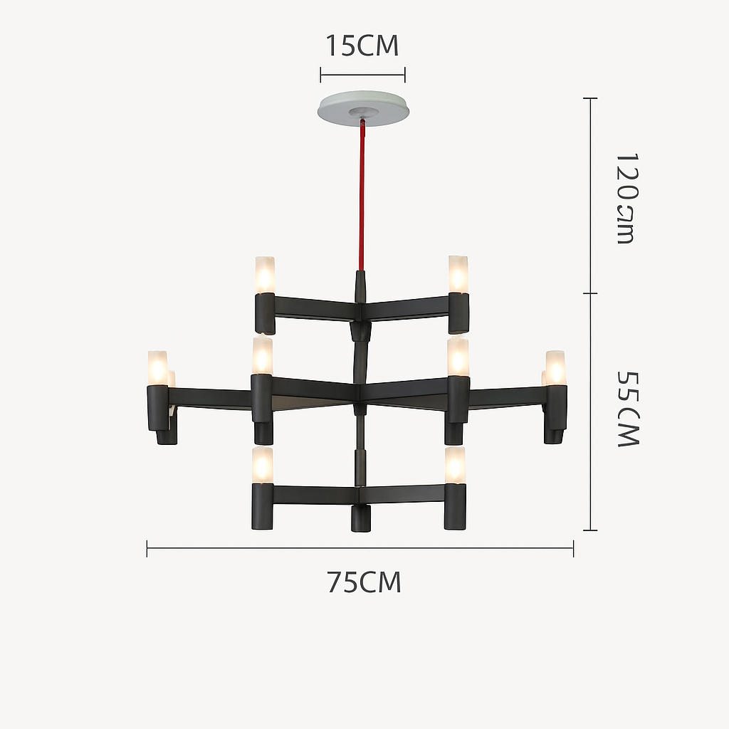 Lustre — Moderne de luxe en métal éclairage suspendu réglable