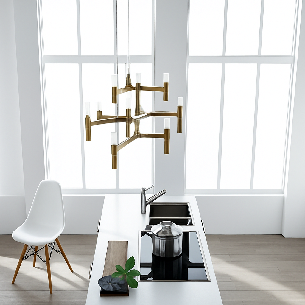 Lustre — Moderne de luxe en métal éclairage suspendu réglable