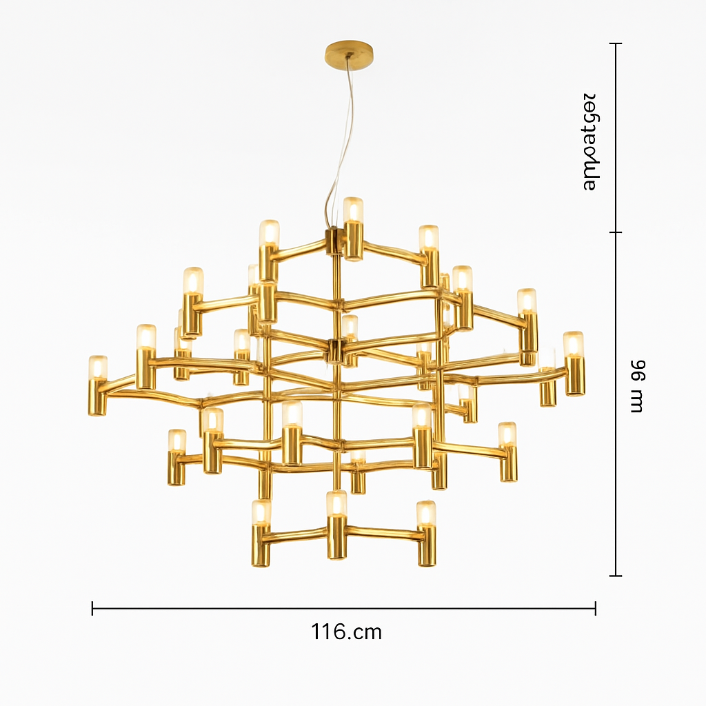 Lustre — Moderne de luxe en métal éclairage suspendu réglable