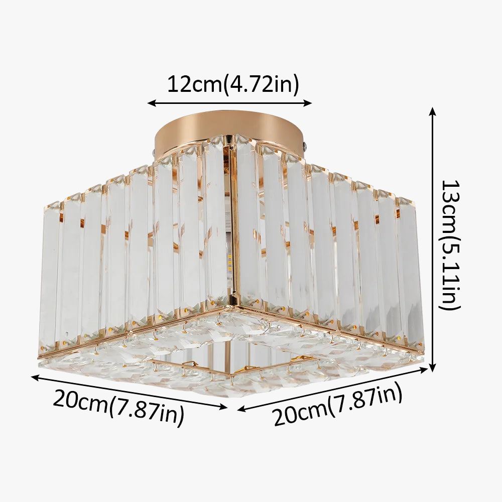 Plafonnier moderne en cristal avec led Félicie Prélude - Éclat du Cristal & Décor Singulier