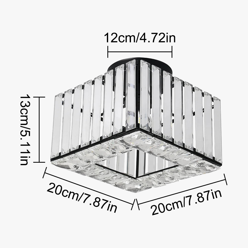 Plafonnier moderne en cristal avec led Félicie Prélude - Éclat du Cristal & Décor Singulier