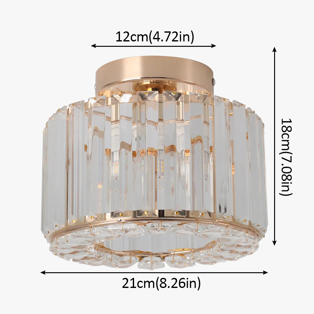 Plafonnier moderne en cristal avec led Félicie Prélude - Éclat du Cristal & Décor Singulier