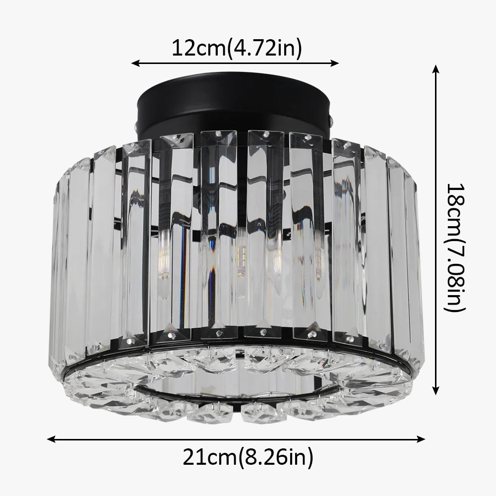 Plafonnier moderne en cristal avec led Félicie Prélude - Éclat du Cristal & Décor Singulier