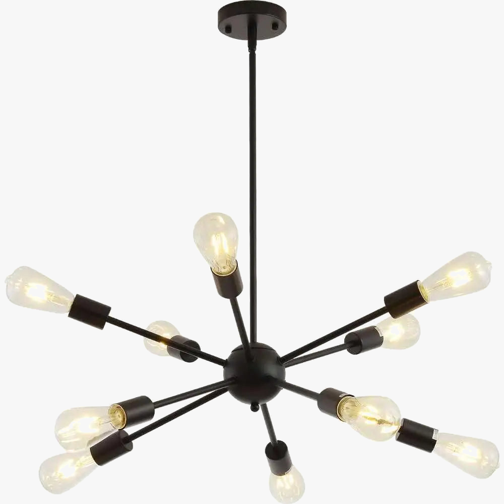 Lustre — Moderne industriel en laiton pour éclairage design