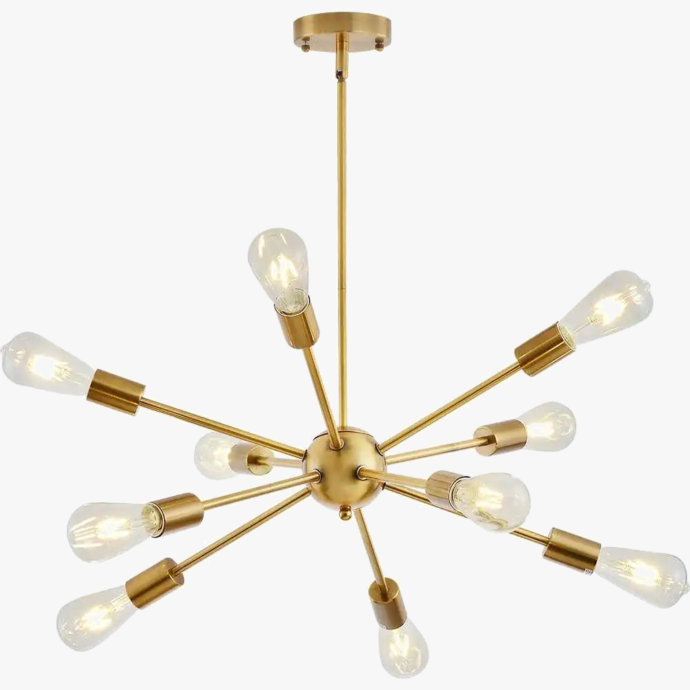 Lustre — Moderne industriel en laiton pour éclairage design