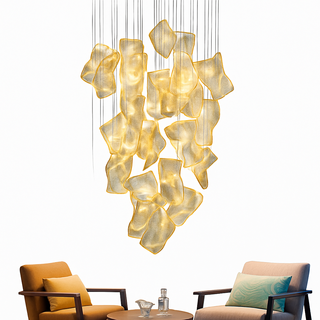 Lustre — Moderne LED pour duplex escalier bar et magasin de vêtements