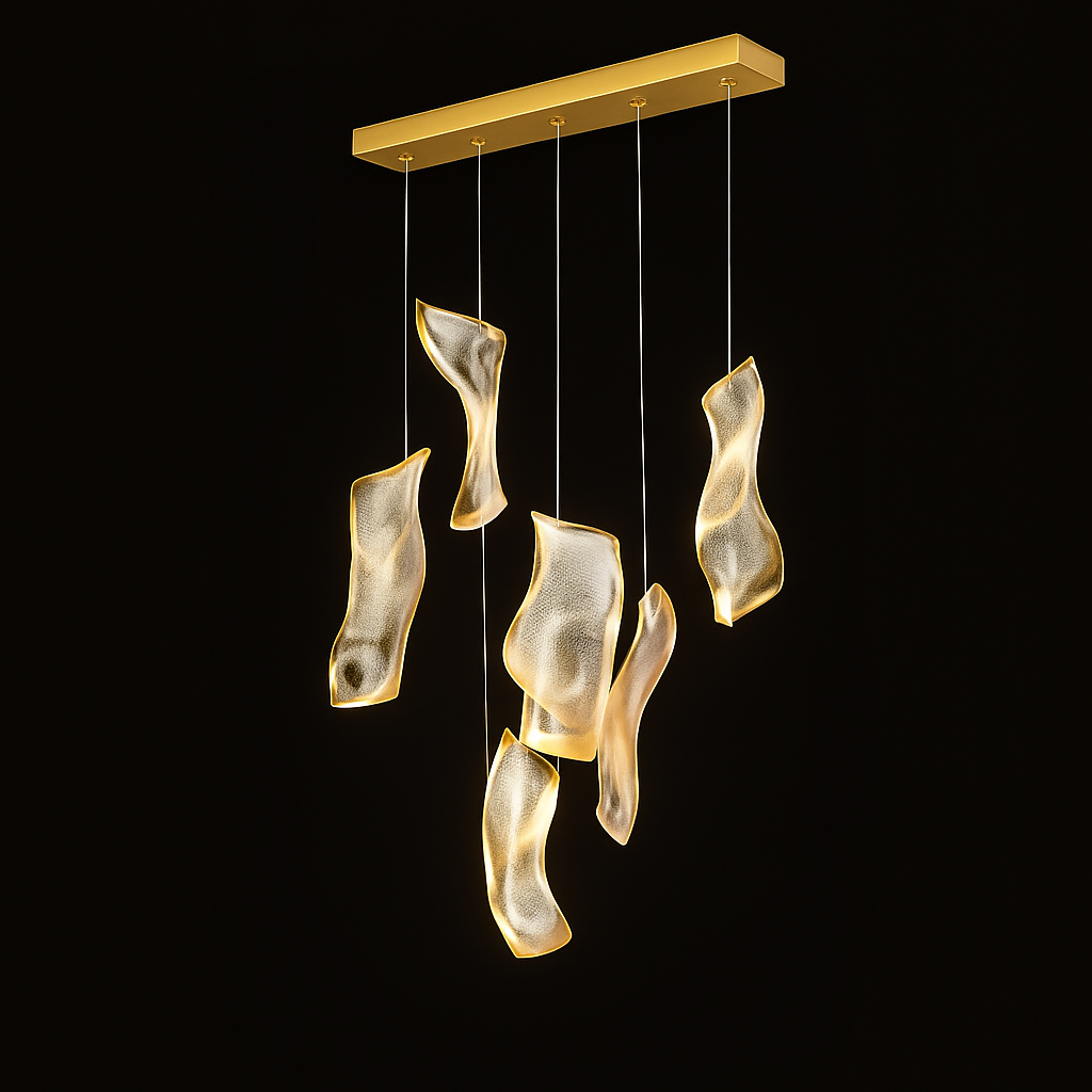 Lustre — Moderne LED pour duplex escalier bar et magasin de vêtements