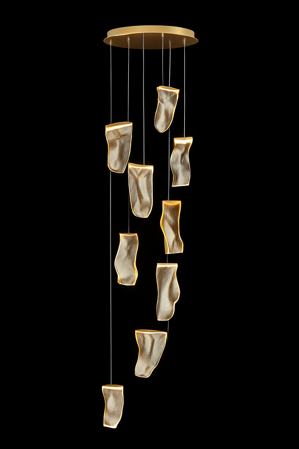 Lustre — Moderne LED pour duplex escalier bar et magasin de vêtements