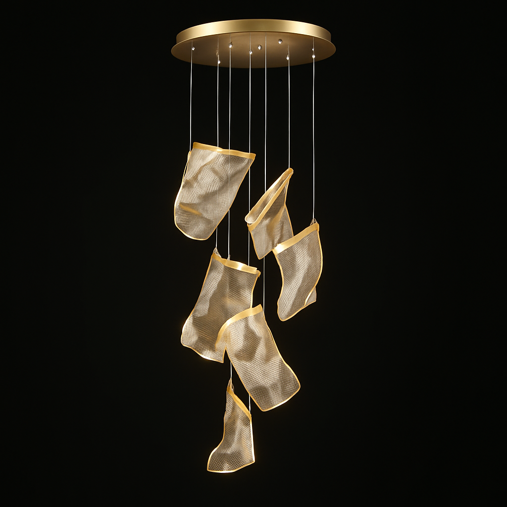 Lustre — Moderne LED pour duplex escalier bar et magasin de vêtements