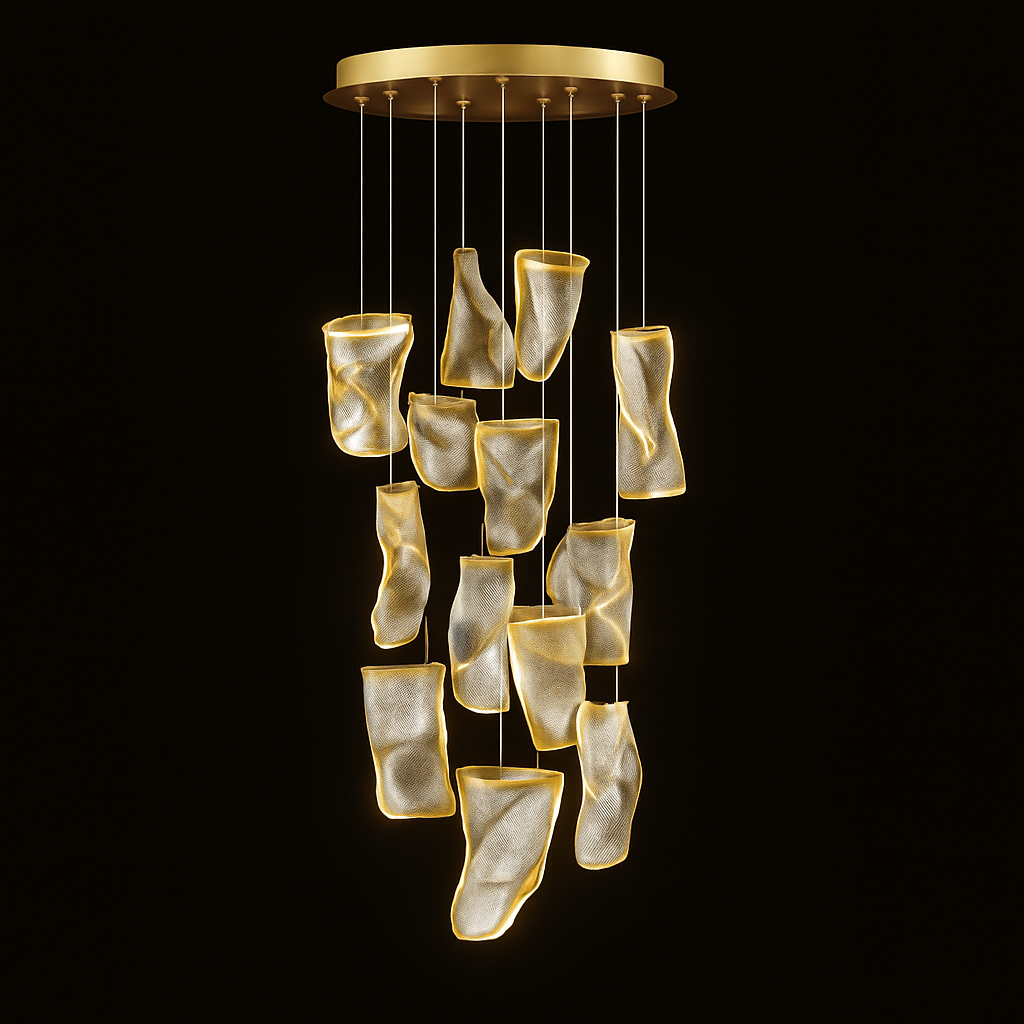 Lustre — Moderne LED pour duplex escalier bar et magasin de vêtements